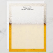 Beer Bubbles Close-up Briefhoofd Ontwerp (Voorkant / Achterkant)