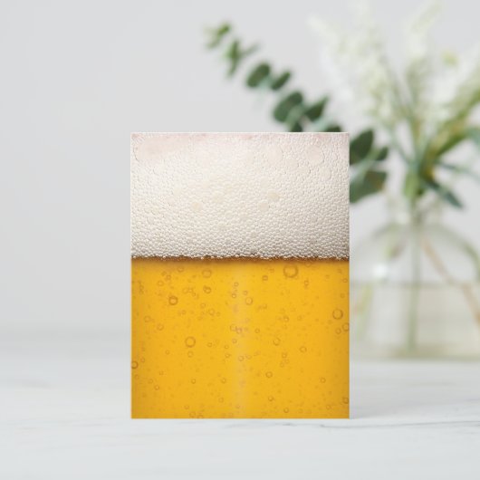Beer Bubbles Close-up Briefkaart (Staand voorkant)