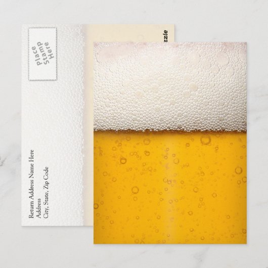 Beer Bubbles Close-up Briefkaart (Voorkant / Achterkant)