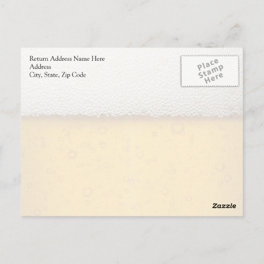 Beer Bubbles Close-up Briefkaart (Achterkant)