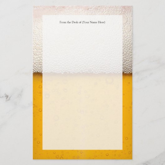 Beer Bubbles Close-up Briefpapier (Voorkant)