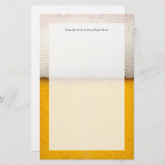 Beer Bubbles Close-up Briefpapier (Voorkant / Achterkant)