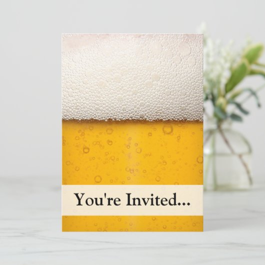Beer Bubbles Close-up Kaart (Staand voorkant)
