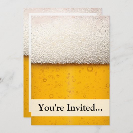 Beer Bubbles Close-up Kaart (Voorkant / Achterkant)