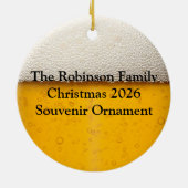 Beer Bubbles Close-up Keramisch Ornament (Achterkant)