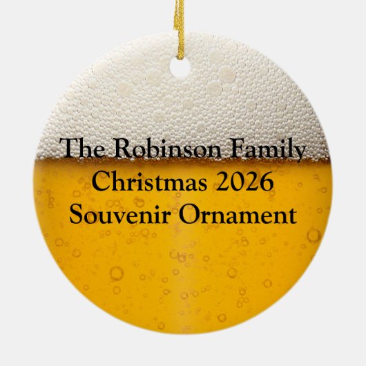 Beer Bubbles Close-up Keramisch Ornament (Achterkant)