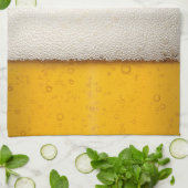 Beer Bubbles Close-up Theedoek (Gevouwen)