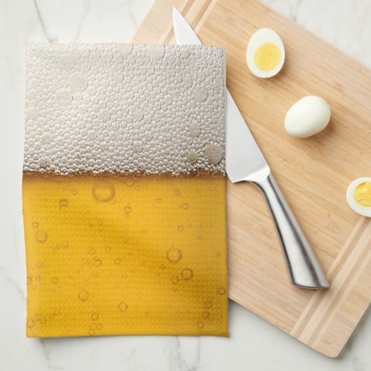 Beer Bubbles Close-up Theedoek (Quarter Fold)