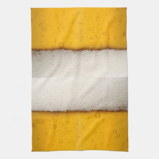 Beer Bubbles Close-up Theedoek (Verticaal)