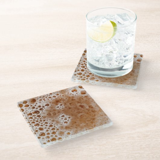 BEER BUBBLES GLAZEN ONDERZETTER (Schuin)