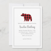 Beer Buffalo Check Baby shower Uitnodiging (Voorkant)