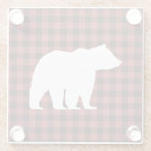 Beer Buffalo Check Marble Stone Onderzetter (Achterkant)