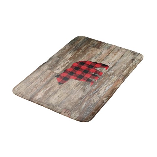 Beer Buffalo Controle Rustic Wood Bath Mat (Gekanteld)
