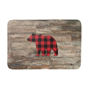 Beer Buffalo Controle Rustic Wood Bath Mat
