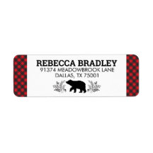 Beer Buffalo geplakt Lumberjack Address Label