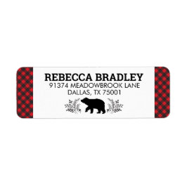 Beer Buffalo geplakt Lumberjack Address Label