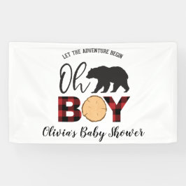 Beer Buffalo geruite baby shower Spandoek