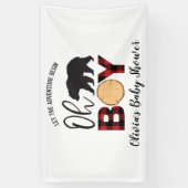 Beer Buffalo geruite baby shower Spandoek (Verticaal)