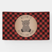 Beer Buffalo Plaid Baby shower Welkom Spandoek (Horizontaal)