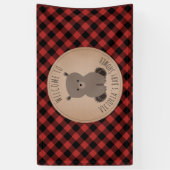 Beer Buffalo Plaid Baby shower Welkom Spandoek (Verticaal)