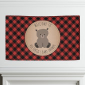 Beer Buffalo Plaid Baby shower Welkom Spandoek