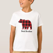 Beer Buffel Controleer Patroon Silhouet Kinder T-shirt (Voorkant)