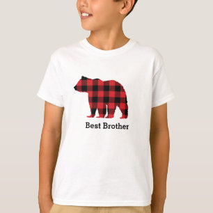 Beer Buffel Controleer Patroon Silhouet Kinder T-shirt
