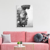 Beer Bull A Blackfoot Warrior Canvas Art (Insitu (Woonkamer))