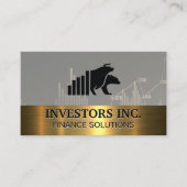 Beer Bull Logo | Voorraad Grafiek | Goud metaal Visitekaartje (Voorkant)