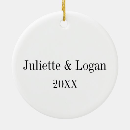 Beer & Bunny Couple's Eerste Kerstdag samen Keramisch Ornament (Achterkant)