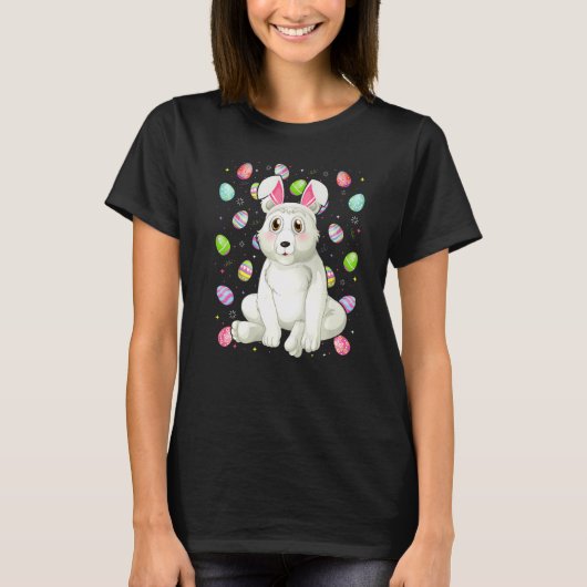 Beer Bunny Easter Egg Funny Polar Beer Easter Sun T-shirt (Voorkant)