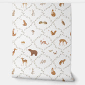Beer Bunny Konijn Vos Bosdieren Bos Kinderen Behang (Afrollen)