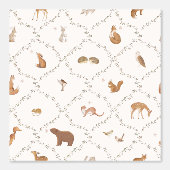 Beer Bunny Konijn Vos Bosdieren Bos Kinderen Behang (Voorkant)