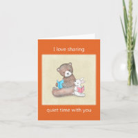 Beer & Bunny lezen boeken leuke rustige paar liefd