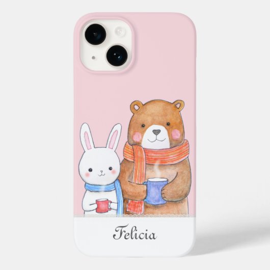 Beer Bunny Warme Drank Cute Persoonlijk met naam Case-Mate iPhone Case (Achterkant)