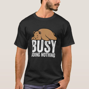 Beer Busy doet niets Lazy Boys Girls T-shirt