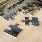 Beer Butte reflecteert het Beer Butte Lake nabij Legpuzzel (Zijkant)