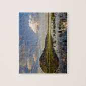 Beer Butte reflecteert het Beer Butte Lake nabij Legpuzzel (Verticaal)