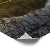 Beer Butte reflecteert het Beer Butte Lake nabij Poster (Hoek)