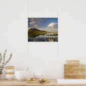 Beer Butte reflecteert het Beer Butte Lake nabij Poster (Keuken)