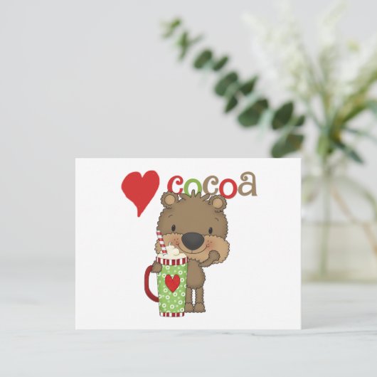 Beer Cacao Love Vakantie Feestdagenkaart (Staand voorkant)