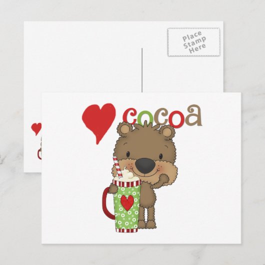Beer Cacao Love Vakantie Feestdagenkaart (Voorkant / Achterkant)