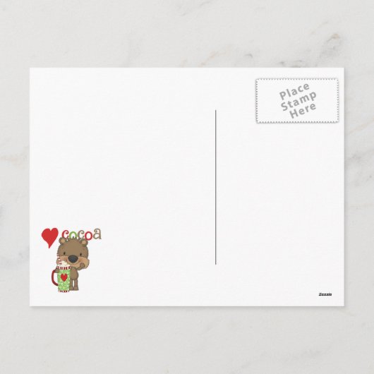 Beer Cacao Love Vakantie Feestdagenkaart (Achterkant)