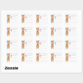 Beer - Cadeauboek voor babyshower Vierkante Sticker (Vel)