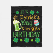 Beer Cake &amp; Shamrocks It's St Patrick Day &amp Fleece Deken (Voorkant)