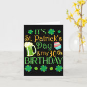 Beer Cake & Shamrocks It's St Patrick Day & Kaart (Gele Bloem)