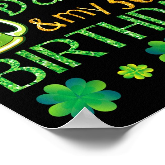 Beer Cake & Shamrocks It's St Patrick Day & Poster (Hoek)