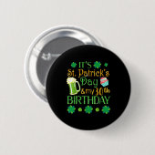 Beer Cake &amp; Shamrocks It's St Patrick Day &amp Ronde Button 5,7 Cm (Voorkant /achterkant)