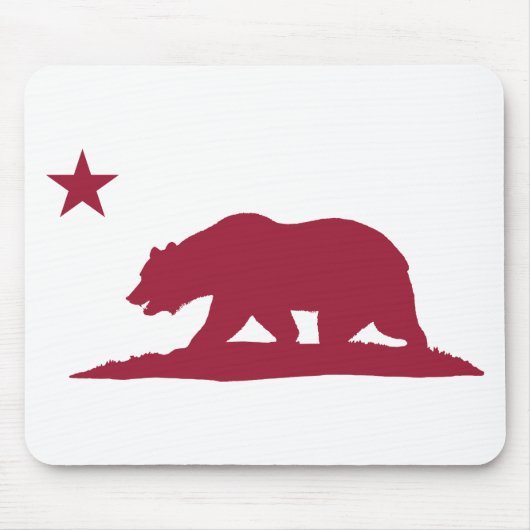 Beer Californië - Rood Muismat (Voorkant)