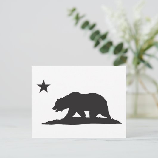 Beer Californië - zwart Briefkaart (Staand voorkant)